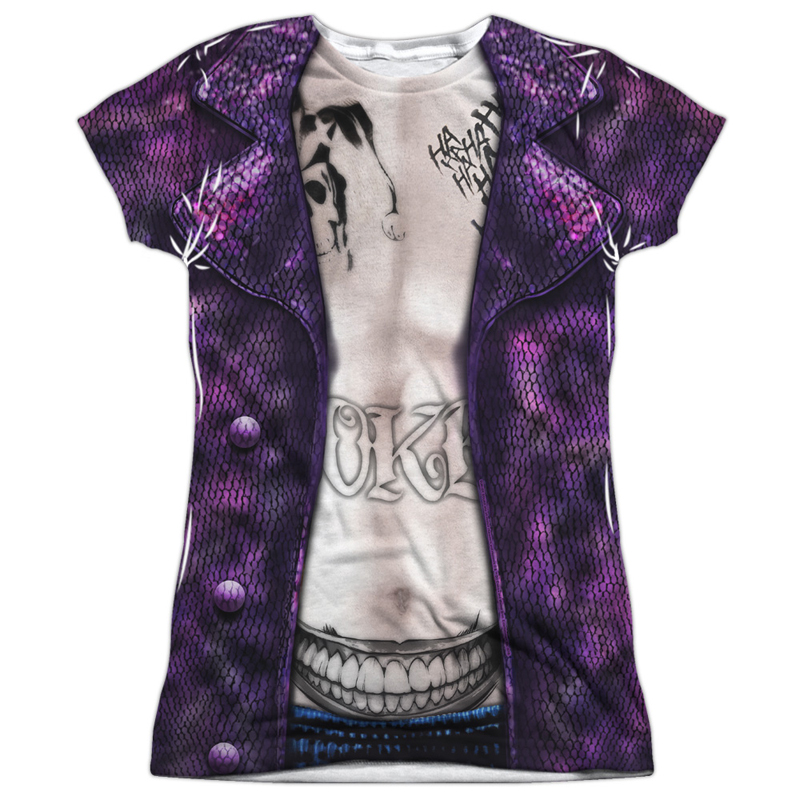 Suicide Squad Joker Costume Front and Back Print Women's Shirt Suicide Squad Joker Costume Front and Back Print Women's Shirt
